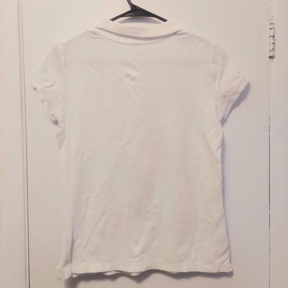 💥3/$25💥 Girls Short Sleeve Uniform Polo Shirt T-shirt White size L - Picture 3 of 5
